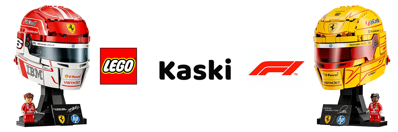 Kaski LEGO F1 Scuderia Ferrari HP - Lewis Hamilton i Charles Leclerc