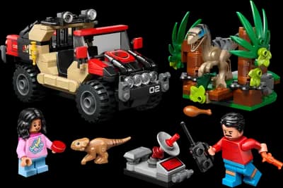 LEGO 76972 Ucieczka terenówką przed raptorem